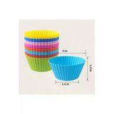 Silikon Cupcake Mini Kek Kalıbı 12 Adet 034Dseri Silikon Turuncu