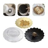 Silikon Epoksi Tabak Kalıbı Lotus Tabak Kalıbı Taş Tozu Çiçek Tabak Kalıbı 18x18x2.2 CM