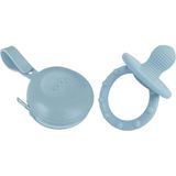 Silikon Gummy Diş Kaşıyıcı ve Pod Emzik Kutusu, 3+ Ay, Mavi - Çok Renkli