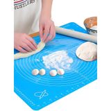 Silikon Hamur Açma Matı, 40x50 cm, Yapışmaz, Ölçülü Mutfak Altlığı, Pizza ve Börek için