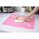 Silikon Hamur Açma Matı Ölçekli Hamur Açma Altlığı - Pembe