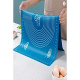 Silikon Hamur Açma Matı Silpat Büyük Boy 50X40 cm Premium Kalite Yapışmaz Hamur Şekillendirici Mat - Mavi