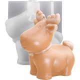 Silikon Kalıp Dekoratif Yılbaşı Geyik Noel Dekorasyon Mum Kalıbı 9.6x5.8 cm - Standart