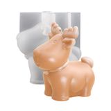 Silikon Kalıp Dekoratif Yılbaşı Geyik Noel Dekorasyon Mum Kalıbı 9.6X5.8 CM