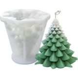 Silikon Kalıp Dekoratif Yılbaşı Noel Ağacı Noel Dekorasyon Mum Kalıbı 11.7 x 11 cm - Standart
