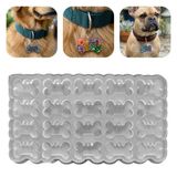 Silikon Kalıp Epoksi Çoklu Köpek Kemik Tasma Künyesi Kalıbı 20 Li 4.1 X 2.5 Cm
