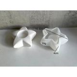 Silikon Kalıp Taş Tozu Parafin İthal Dekoratif Tealight Yıldız Mumluk Kalıbı Epoksi Hb120-0176