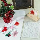 Silikon Kalıp Yılbaşı Noel Çanı Geğik Kardan Adam Kalıbı 9 Lu Reçine Kalıp