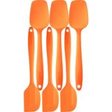Silikon Kaşık Spatula Seti 6lı Yanmaz Yapışmaz Çizmez Turuncu