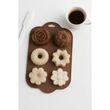 Silikon Kek ve Çikolata Kalıbı 6’lı Krem Renk Pasta Tatlı Muffin Kalıbı