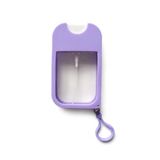 Silikon Kılıflı Sprey Şişesi 45 ml – Taşınabilir Anahtarlıklı Parfüm, Kolonya, Dezenfektan ve Oda Kokusu Dolum Şişesi (1, Soft Mor)