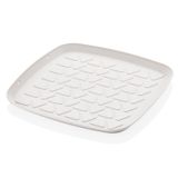Silikon Lavabo Halısı, Beyaz, Kaymaz Su Geçirgen Evye Matı, Mutfak ve Banyo için, 40 x 35,5 x 2 cm