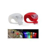 Silikon Led Bisiklet Lambası 2'Li Fener Ön Ve Arka Stop Işık Aydınlatma Seti