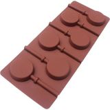 Silikon Lolipop Şeker Izomalt Kalıbı 6'lı