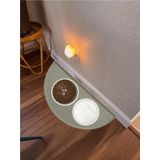 Silikon Mama Matı Havuzlu Yıkanabilir Kaymaz Silinebilir Evcil Hayvan Beslenme Matı Kedi Köpek Paspası Kedi Köpek Mama Matı Su Geçirmez Katlanabilir Su Kabı Mama Kabı Matı (Bej, 50 X 25 CM)