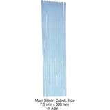 Silikon Mum Çubuk, Ince 7,5 x 300 mm (10 Adet) - İnce
