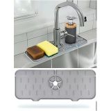 Silikon Musluk Matı – Su Geçirmez Lavabo Kenar Damlatmaz Altlık Düzenleyici Mat