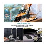 Silikon Mutfak Yardımcısı, 6 Adet Silikon Spatula, Çorba Kaşığı, Fırın Fırçası, Spatula, Isıya Dayanıklı ve Yapışmaz, Paslanmaz Çelik ve Dikişsiz Tek Parça Tasarım (Siyah) - standart