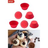 Silikon Onikiden Airfryer Silikon Kek Muffin Kalıbı 6’lı - Tüm Hava Fritözleriyle Uyumlu SL33 - Renk - Kırmızı