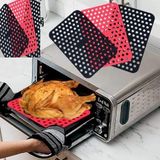 Silikon Pişirme Kağıdı, Çok Amaçlı, Air Fryer, Fırın, Tencere ve Mikrodalga Uyumlu, Yanmaz Yapışmaz Sürekli Kullanıma Uygun Delikli Yıkanabilir Pişirme Matı 20x13 cm 1 Adet