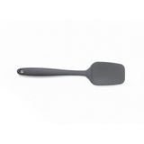 Silikon Pişirme - Servis Kaşığı (Pilav Kaşığı/Kürek Spatula), Isıya Dayanıklı, Çizmez, Askılı, Tek Parça Tasarım (1, Gri)