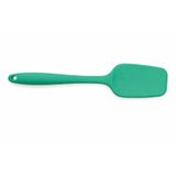 Silikon Pişirme - Servis Kaşığı (Pilav Kaşığı/Kürek Spatula), Isıya Dayanıklı, Çizmez, Askılı, Tek Parça Tasarım (1, Yeşil)