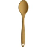 Silikon Servis ve Yemek Hazırlama Kaşığı, Yumuşak Uç, Komple Silikon, 27 cm, Sarı Kaşık, Yanmaz Yapışmaz, Tencere Çizmez, 1 Adet
