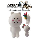 Silikon Sevimli Ayicik Kalemlik 1 Adet Yumusak Silikon Sevimli Hayvanlar Kalem Kutusu Eglenceli Hediyelik Kalemlik