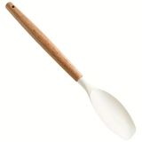 Silikon Spatula, Ahşap Saplı, Çok Amaçlı Mutfak Araçları, 2'li Set, Beyaz