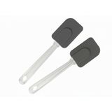 Silikon Spatula, Mutfak Kullanımı İçin Şeffaf Saplı Askılı (2, Antrasit)