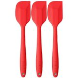 Silikon Spatula Seti Kırmızı Büyük Boy Yanmaz Çizmez