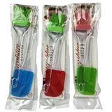 Silikon Spatula ve Yumurta Fırçası İkili Mutfak Seti - Isıya Dayanıklı Kristal Saplı Hazırlık Seti - Pasta, Kek ve Soslama Set (1 Adet İkili Set - Karışık Renk)