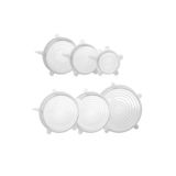 Silikon Streç Kapak Seti, Gıda Saklama Kabı Kapağı, Plastik, Çok Renkli, 6'lı Set, Elde Yıkanabilir