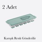 Silikon Tabanlı Buz Kalıbı 2 Adet Dünya Plastik Bpa İçermez Buzluk