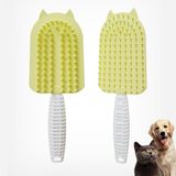 Silikon Tüy Toplayıcı Tarak, Kedi Tarağı, Kedi Fırçası, Evcil Hayvan Bakım Tarağı, Tüy Temizleme Fırçası, Evcil Hayvan Tüyü Toplayıcı, ATAPET (sarı)