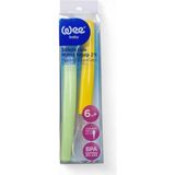 Silikon Uçlu Mama Kaşığı, 6 Ay+, 2'li Set, Yeşil-Sarı - Çok Renkli