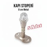 Silikon Uçlu Metal Kapı Stoperi 5 Adet Kapıya Monte Kapı Tamponu Sessiz Darbe Emici
