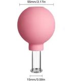 Silikon Vakumlu Göz ve Burun Çevresi Cam Masaj Kupası No:1 Pembe Renk