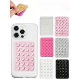 Silikon Vakumlu Telefon Tutucu Telefon Tutacak Telefon Arkası Silikon Vantuz Yapışkanlı(1 Adet) - Pembe