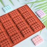 Silikon Waffle Kalıbı, Çikolata Kalıbı, Bisküvi Kalıbı ve Kurabiye Kalıbı Mini Kare - 1