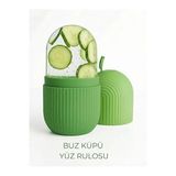 Silikon Yüz Buz Masaj Rulosu, Soğuk Terapi ile Gözenek Sıkılaştırıcı, Ödem ve Şişlik Giderici Cilt Bakım Aleti