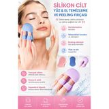 Silikon Yüz Ve El Temizleme Fırçası Peeling Etkili Gözenek Temizleyici Masaj Aparatı