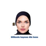 SİLİKONLU DÜZ BONE KAYMAYAN TESETTÜR HİJAB İÇ BONE DİKİŞSİZ SİYAH