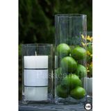 Silindir Cam Vazo Dekoratif Denizli El Imalati 14.5 Cm Genişlik 20 Cm 30 Cm 2'Li