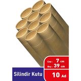 Silindir Kutu Deposu Silindir Kutu 7 cm x 39 cm x 10 Adet Silindir Kutu Şarap Kutusu Postüp Eticaret Kutusu