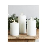 Silindir Mum 3'lü Set Ebat 5-7,5-12 Cm Çap 5,5 Cm