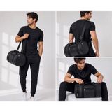 Silindir Spor Ve Seyahat Çantası Omuz Askılı Çok Bölmeli Unisex Fitness El Bagajı Bnt227