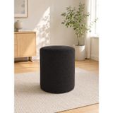 Silindir Welsoft Puf 40x45 cm – Makyaj Masası, Salon ve Antre İçin 11 Renk Dekoratif Oturma Pufu - Antrasit
