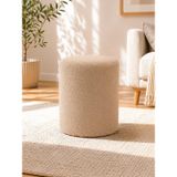 Silindir Welsoft Puf 40x45 cm – Makyaj Masası, Salon ve Antre İçin 11 Renk Dekoratif Oturma Pufu - Cappuccino Bej