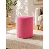 Silindir Welsoft Puf 40x45 cm – Makyaj Masası, Salon ve Antre İçin 11 Renk Dekoratif Oturma Pufu - Pembe